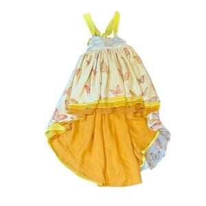 NWT Pleiades Golden Butterfly Chiffon Hilo Dress sz 5